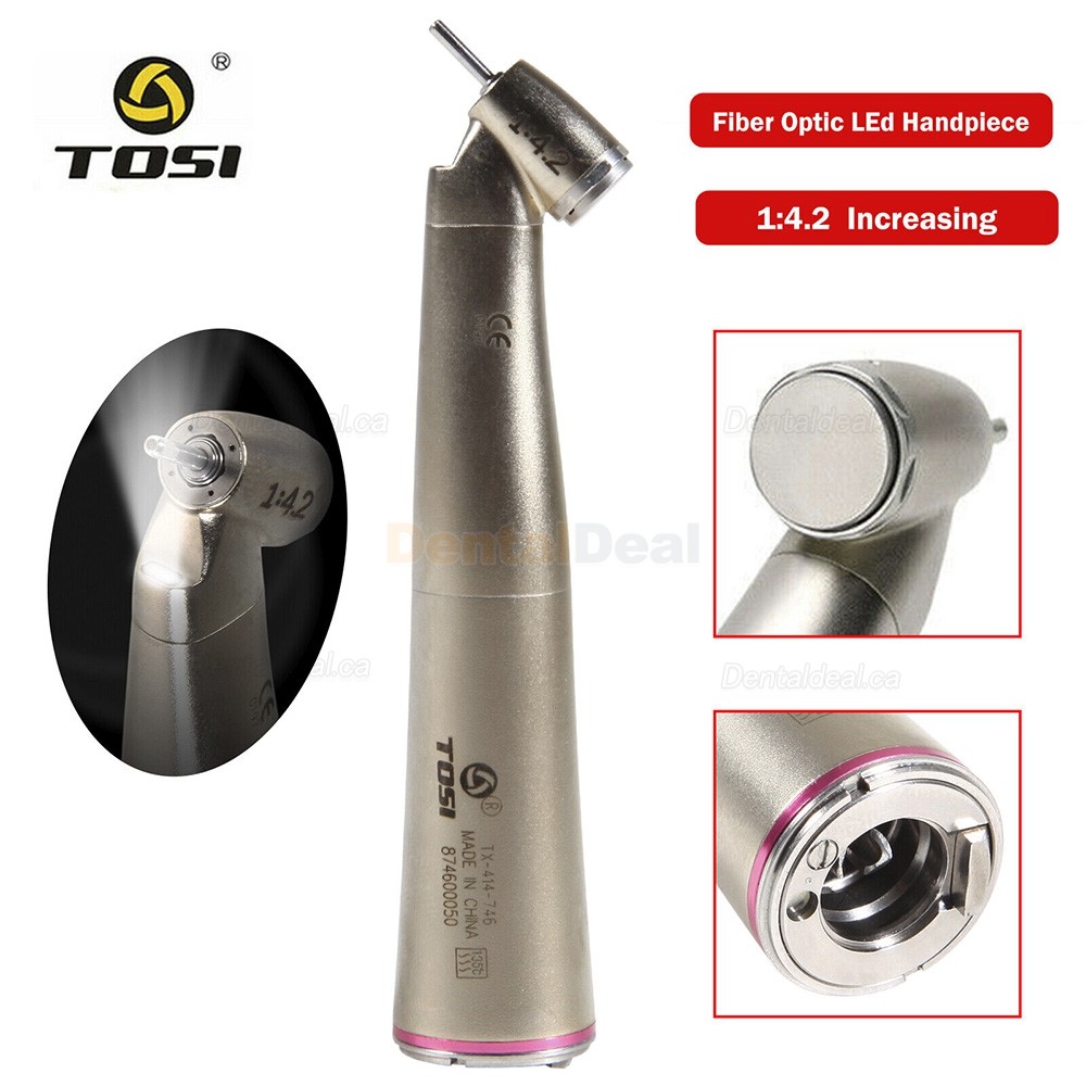 TOSI TX-414-746 Dental 1:4.2 Speed Increasing LED Contra Angle Handpiece